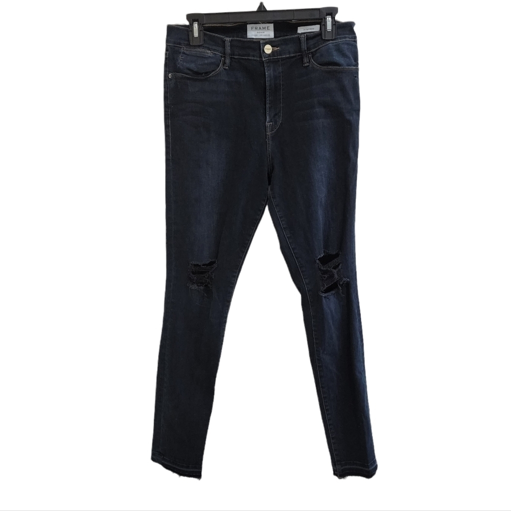 Frame Le High Skinny Distressed Jeans Northampton